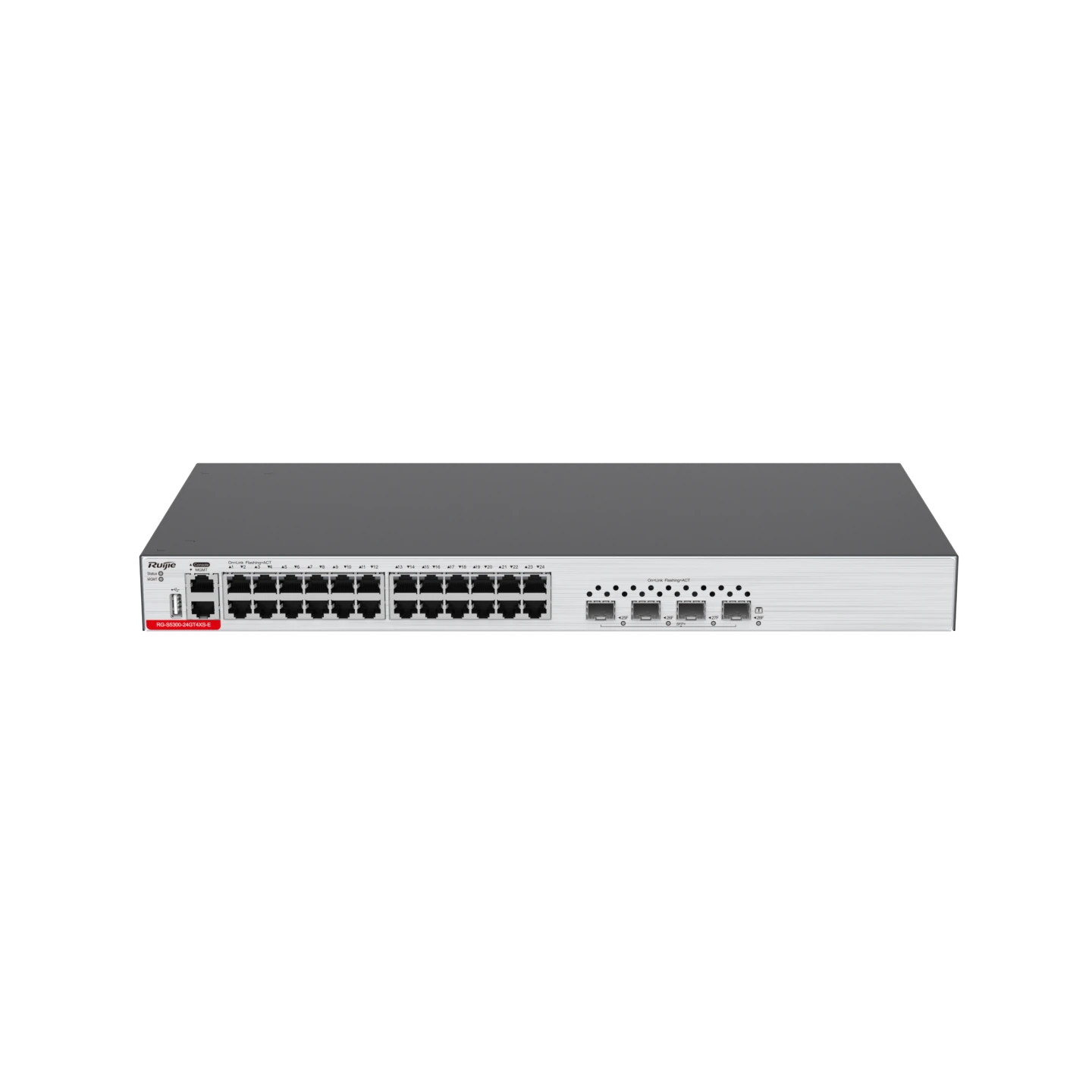 RG-S5300-24GT4XS-E Bộ chuyển mạch truy cập được quản lý lớp 3 GE 24 cổng, Đường lên 10GE 4 cổng