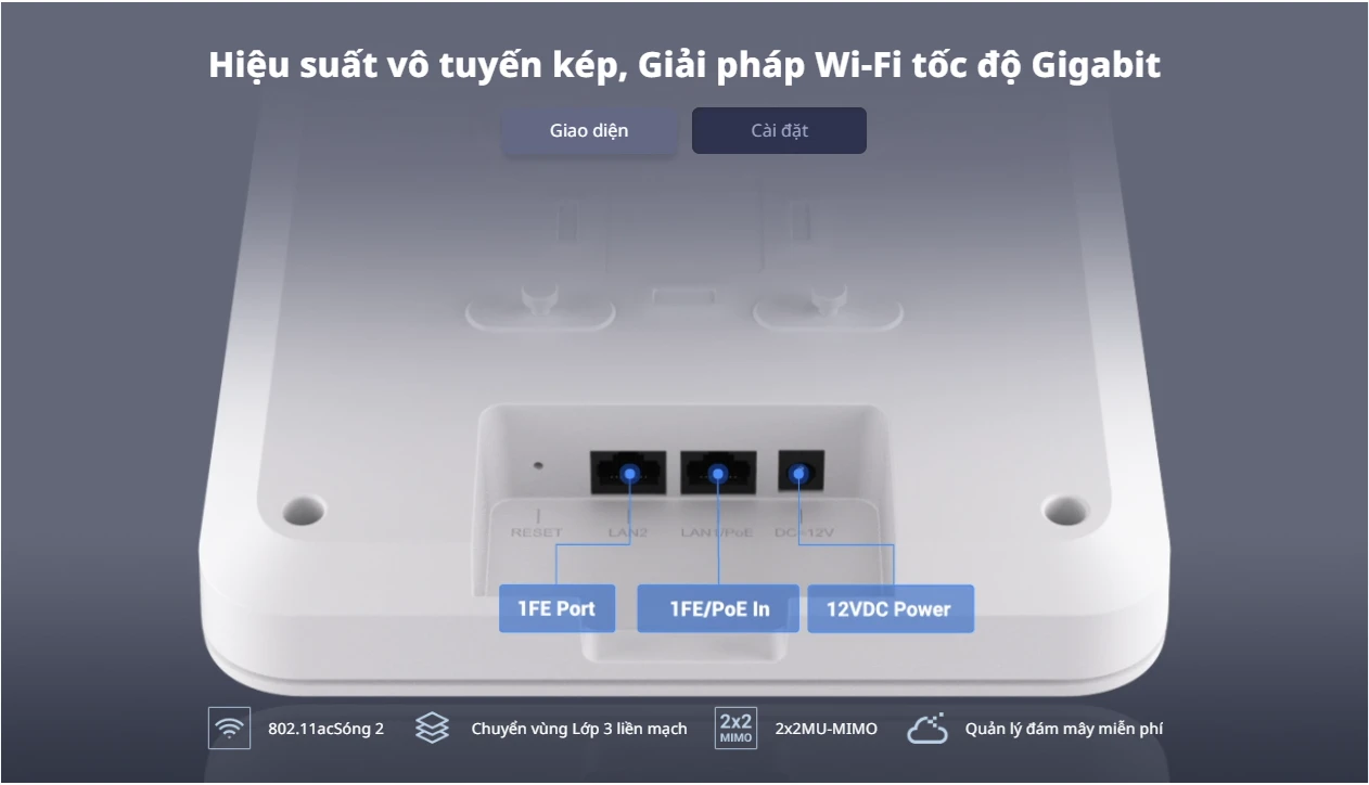 RG-RAP2200(F) | Thiết bị Access point WiFi ốp trần