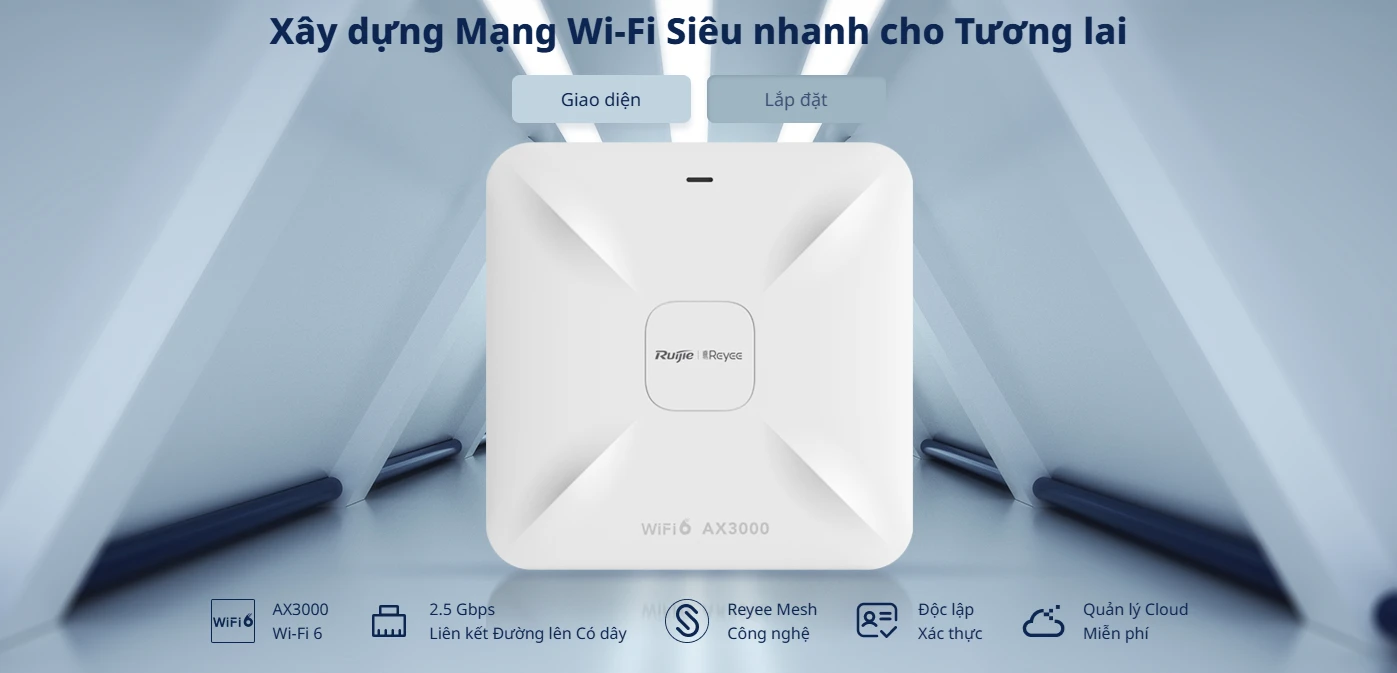 RG-RAP2260, Thiết bị Access point WiFi 6 ốp trần