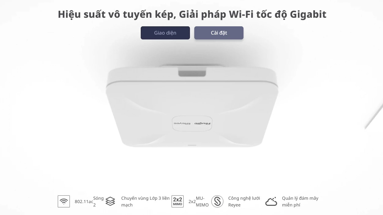 RG-RAP2200(F) | Thiết bị Access point WiFi ốp trần