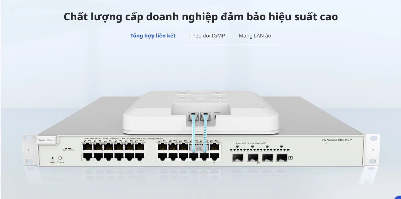 RG-NBS3100-24GT4SFP-V2, Bộ chuyển mạch không PoE được quản lý trên nền tảng đám mây 28 cổng Gigabit Layer 2