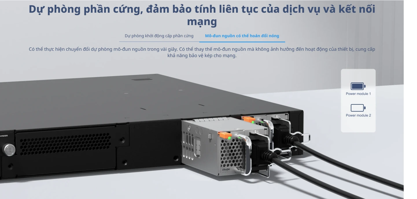 RG-S5760C-24GT8XS-X, Bộ chuyển mạch lõi hoặc tổng hợp lớp 3 cho doanh nghiệp 24 cổng, liên kết ngược 8 cổng 10GE