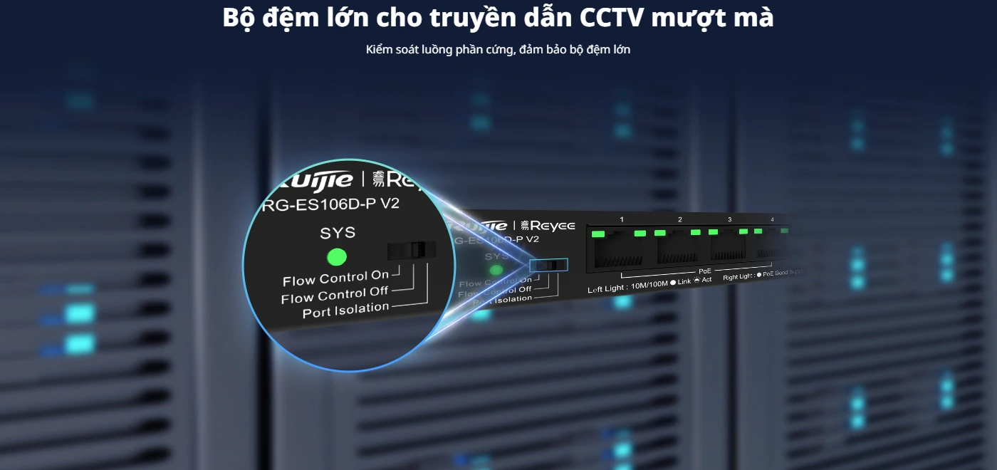 RG-ES118GS-P, Công tắc PoE 18 cổng 10/100/1000Mbps