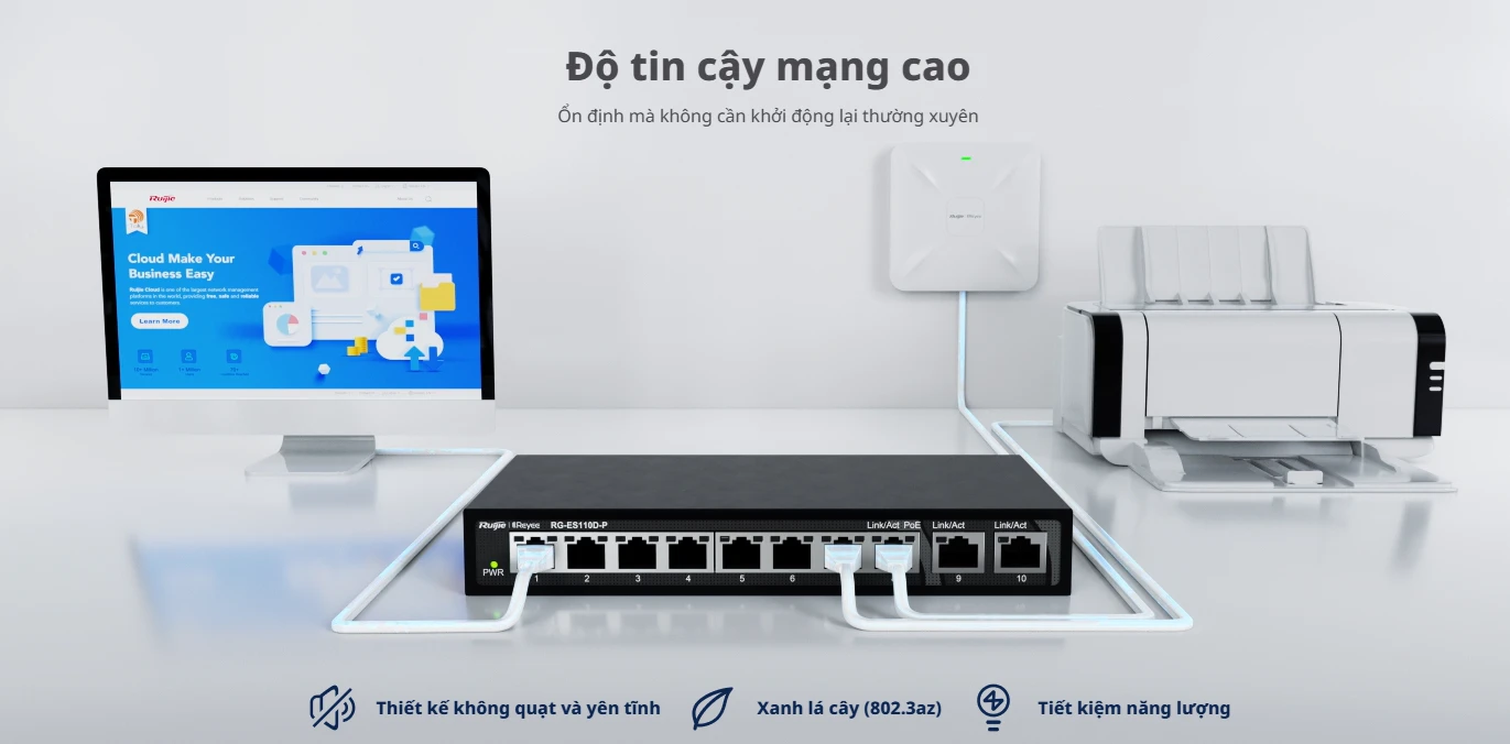 RG-ES124GD, Bộ chuyển mạch không được quản lý 24 cổng 10/100/1000Mbps