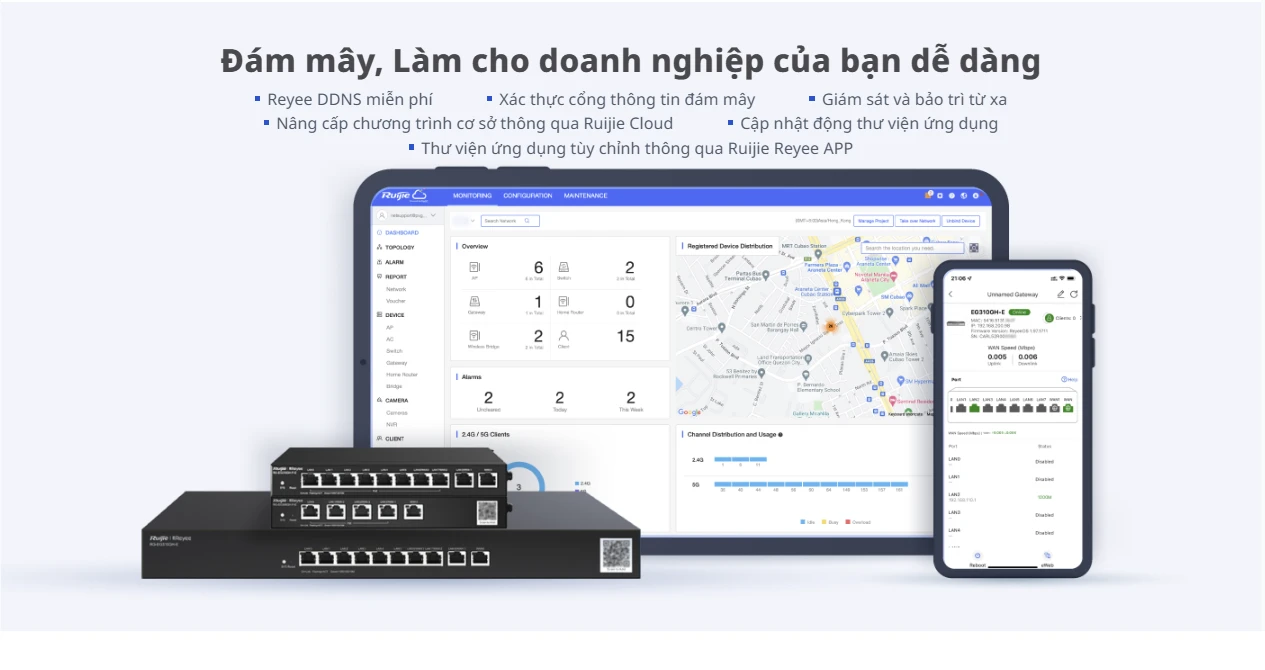 RG-EG310GH-E, Bộ định tuyến văn phòng được quản lý trên nền tảng đám mây hiệu suất cao 10 cổng Reyee