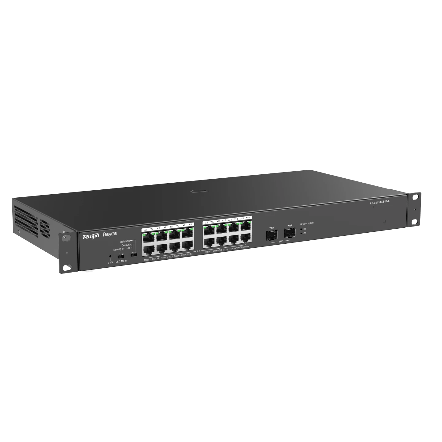 RG-ES118GS-PL, Công tắc PoE không được quản lý 18 cổng 10/100/1000 Mbps