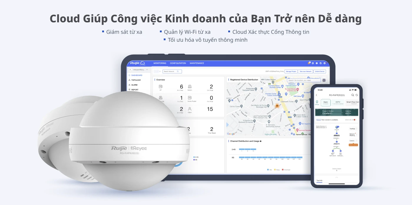 RG-RAP6262(G), Thiết bị Access point lắp đặt ngoài trời Wifi 6: trên tường, cột