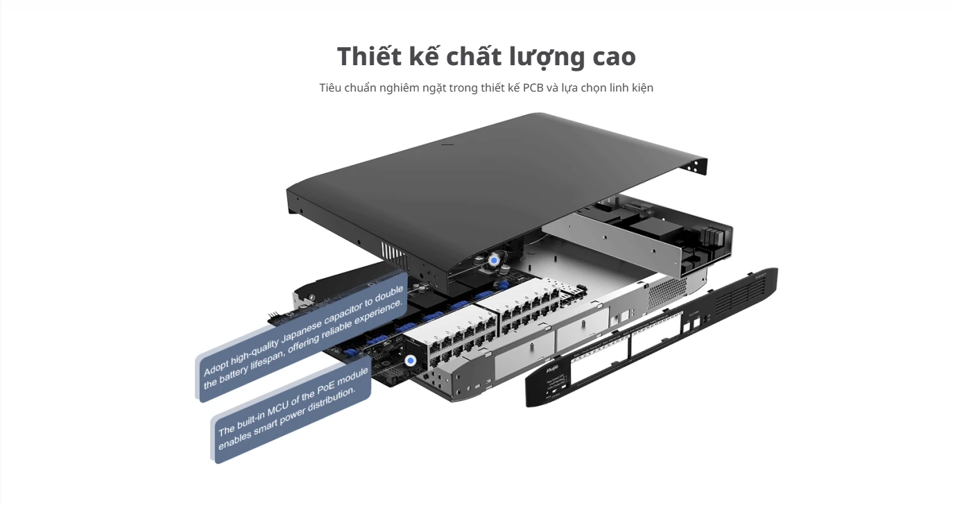 RG-ES118GS-P, Công tắc PoE 18 cổng 10/100/1000Mbps