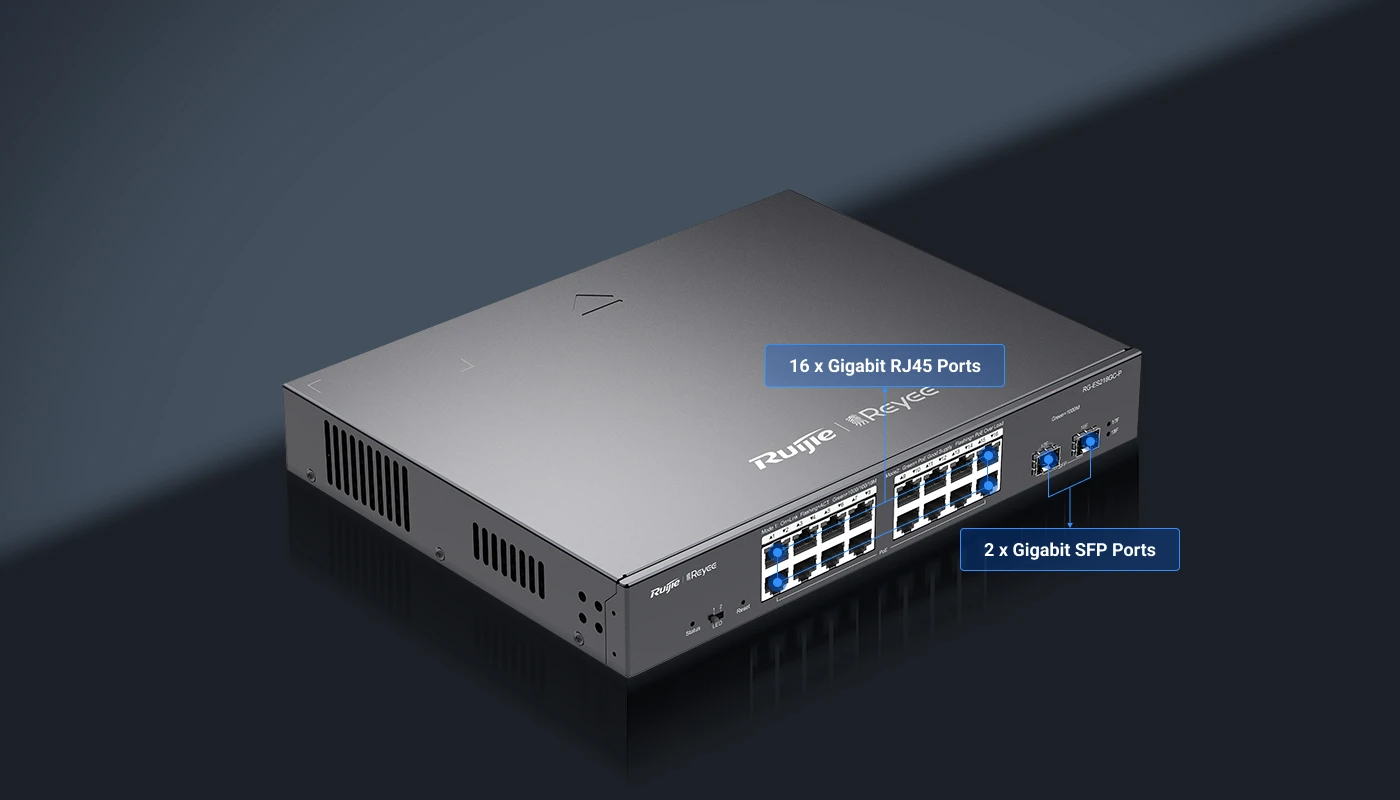 RG-ES218GC-P, Bộ chuyển mạch PoE được quản lý trên nền tảng đám mây thông minh Gigabit 18 cổng