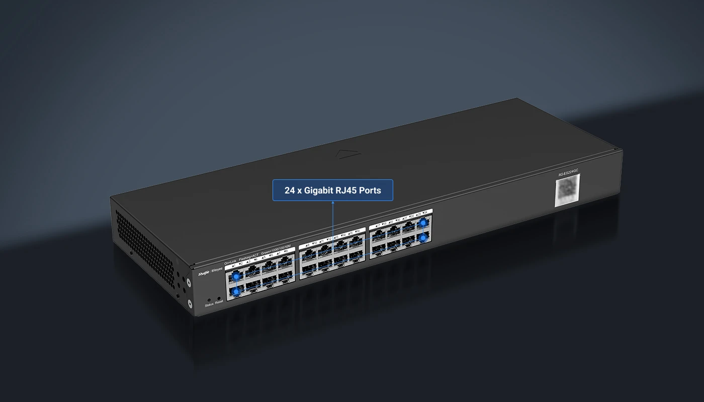 RG-ES224GC-V2, Bộ chuyển mạch không PoE được quản lý trên nền tảng đám mây thông minh Gigabit 24 cổng