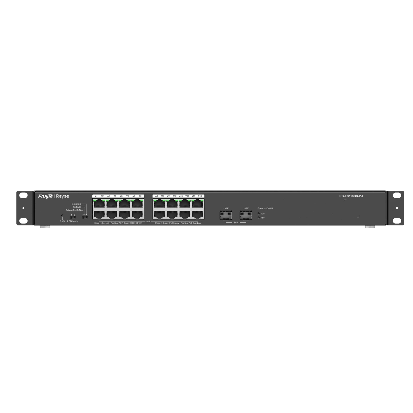 RG-ES118GS-PL, Công tắc PoE không được quản lý 18 cổng 10/100/1000 Mbps